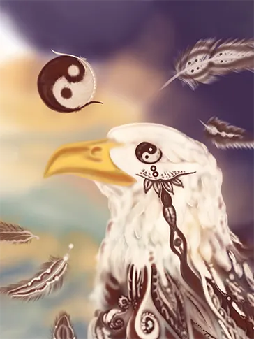 Der Yin- und Yangadler